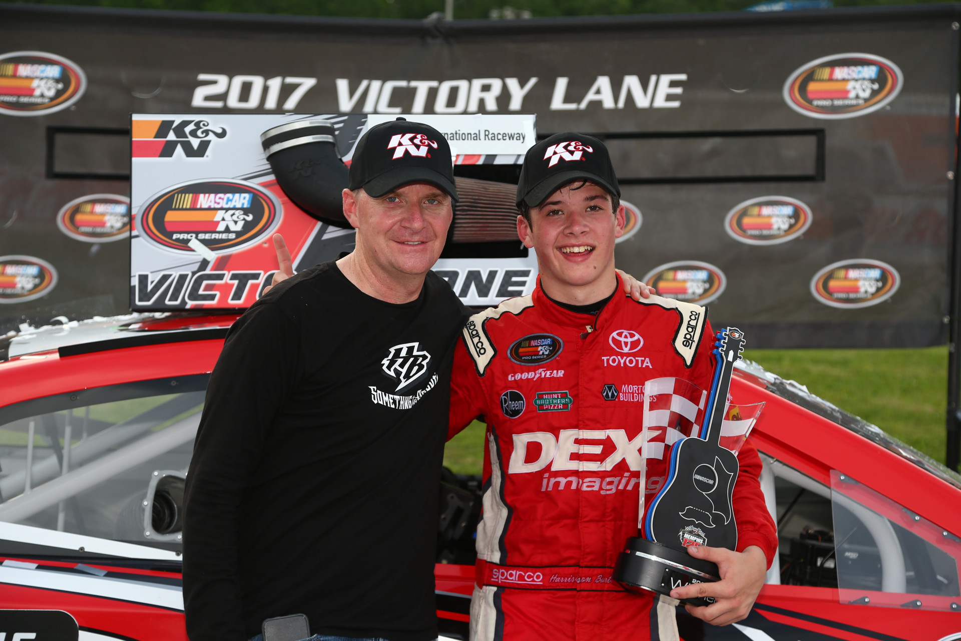 Family affair: Harrison Burton celebrates first K&N Pro Series