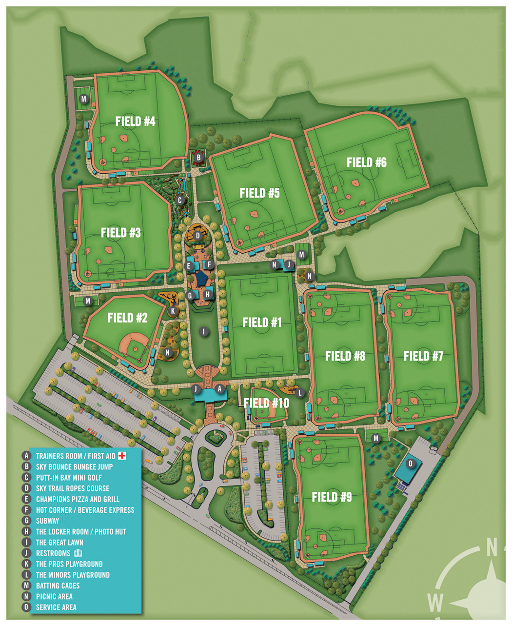 Sports Force Parks Map Sports Force Parks at Cedar Point Sports Center ...